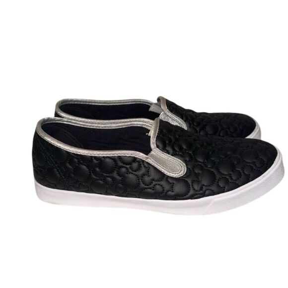 Disney Parks Mickey Mouse Black Slip On Shoes Unisex Size 10 - Picture 2 of 9